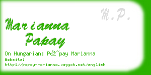 marianna papay business card